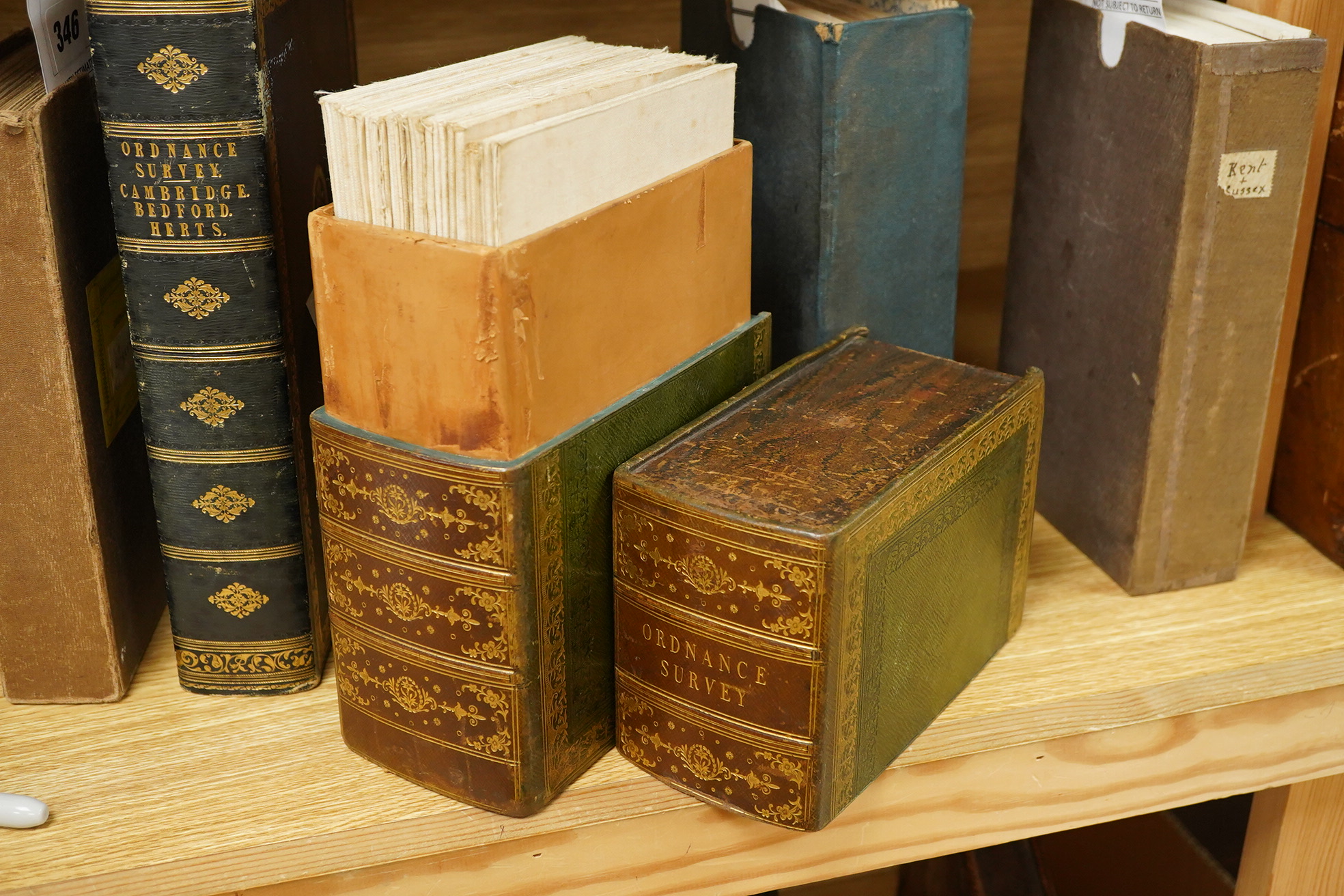 The West Midlands, Ordnance Survey maps, comprising of a set of nine engraved maps mounted on linen; sheet no.s; 53, 54, 55, 61, 62, 63, 71, 72 and 73, engraved by Benjamin Baker, and published by the Ordnance Survey at